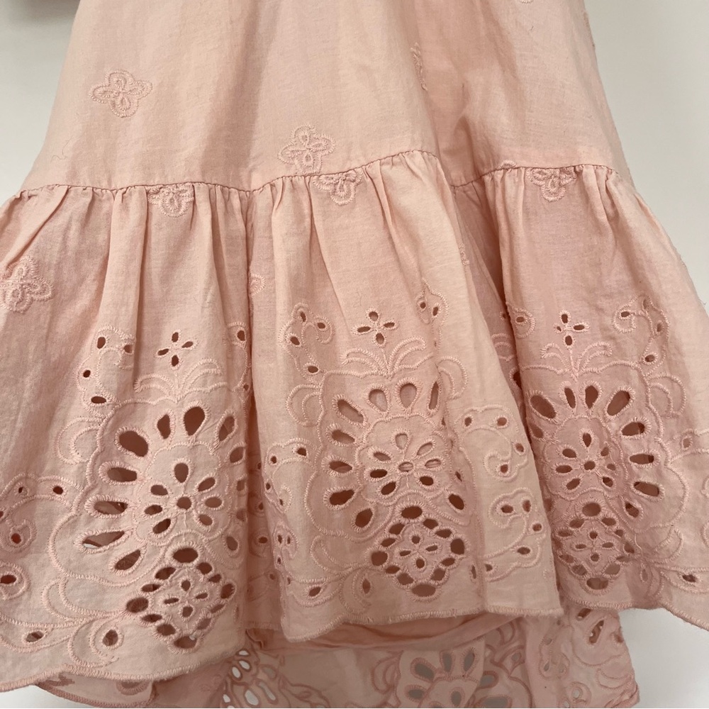 Express Embroidered Cotton Ruffle Mini Dress - Picture 5 of 8